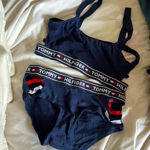 Urban Outfitters Tommy  Hilfiger Strappy Scoop Neck Bra and Underwear Set NWOT